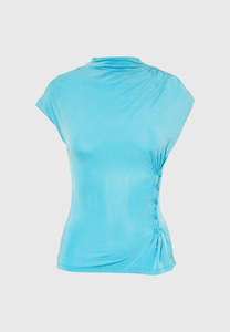 Peachy Den July Ad: Peachy Den Kylie Button Top Aqua