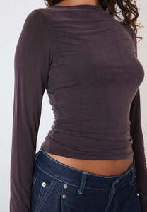 Peachy Den July Ad: Peachy Den Kylie Long Sleeve Chocolate