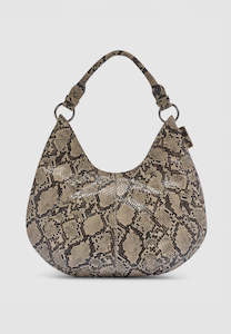Brie Leon Mischa Shoulder Bag Beige Python