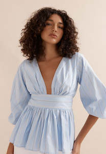 Caitlin Crisp: Caitlin Crisp Belle Blouse Blue Stripe