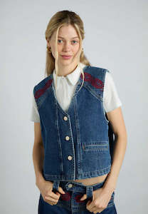 Queens Birthday 2: Damson Madder Rita Vest Texas Wash & Embroidery