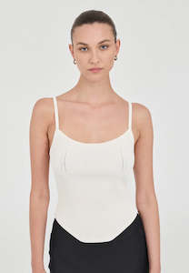 Friend of Audrey Oslo Crepe Knit Top Cream