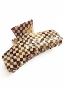 Buttermilk Accessories Kiana Clip in Brown Check