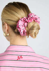 Items Under 50: Damson Madder Garter Scrunchie Bold Pink Stripe