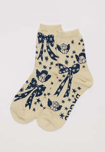 Baggu Crew Sock Cherub Bows