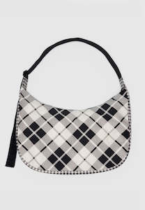 Baggu: Baggu Large Nylon Crescent Bag Mixed Plaid
