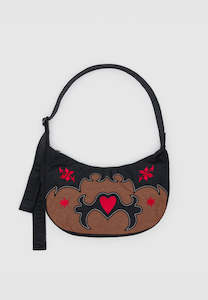 Baggu Medium Nylon Crescent Bag Western Appliqué