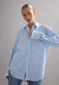 Caitlin Crisp: Caitlin Crisp Vienna Shirt Blue Stripe