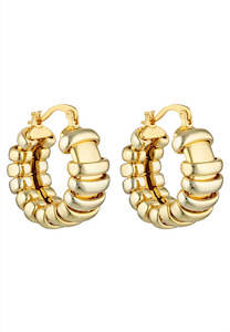 Porter Jewellery: Porter Jewellery Turtle Hoops Gold