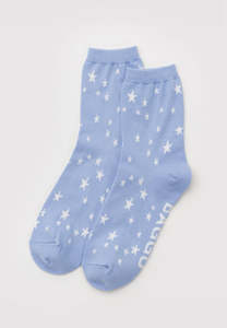 Gifts: Baggu Crew Sock Blue Star