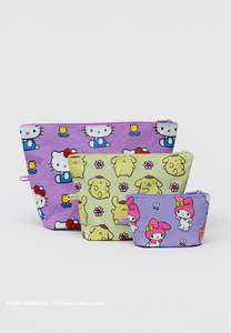 Baggu Go Pouch Set Hello Kitty & Friends Florals