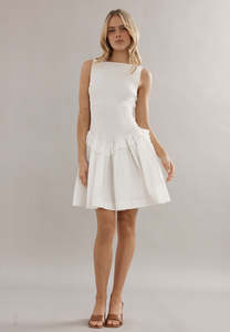 Caitlin Crisp Cindy Lou Mini Dress White