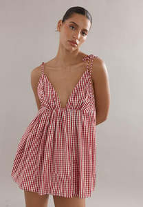 Caitlin Crisp: Caitlin Crisp Esther Top Red Gingham