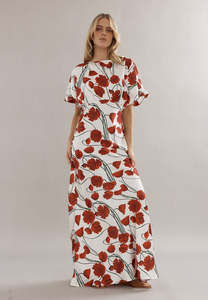 Caitlin Crisp Florence Gown Poppy Satin