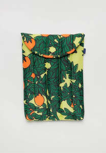 Baggu Puffy Laptop Sleeve Orange Tree Yellow 13"/14"