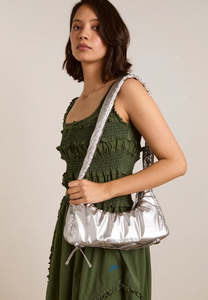 Valentines Day: Damson Madder Puffy Saz Bag Silver