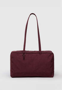 Baggu Medium Nylon Bowler Bag Mahogany