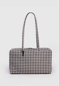 Baggu Medium Nylon Bowler Bag Gingham