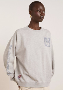 New: Damson Madder The Reader Sweatshirt Grey Marl