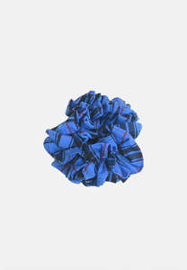 Damson Madder Garter Scrunchie Blue Tartan