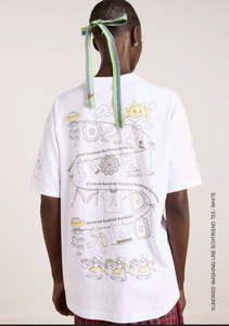 Damson Madder Sundried Washing Line Boyfriend Tee White