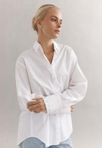 Caitlin Crisp Vienna Shirt White Poplin