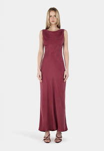 Ownley Arden Midi Dress Burgundy