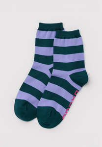 Baggu Crew Sock Malachite Stripe