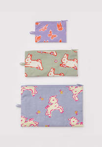 Home Body: Baggu Flat Pouch Set Spring Animals