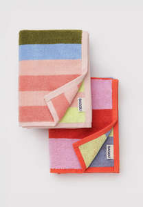 Baggu Hand Towel Set of 2 Pool Stripe Mix