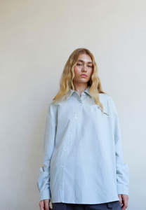 Commonplace Essentials: Commonplace Essentials Cortez Shirt Mint Stripe