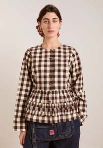 Damson Madder Madison Blouse Butter Gingham