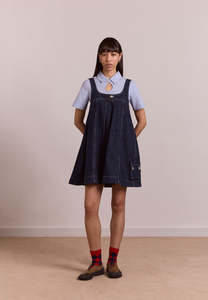 Full Price Clothing: Damson Madder Immy Mini Dress Dark Wash