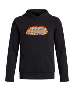 UA Rival Fleece Flamin Wordmark Boys' Hoodie