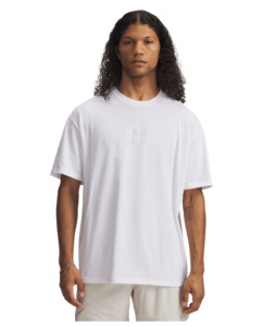 Tops: UA Armour Wordmark Heavyweight Men's Short Sleeve