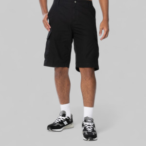 Men: Regular Cargo Short - Black Rinsed