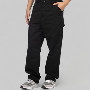 Single Knee Pant - Black Garment Dyed