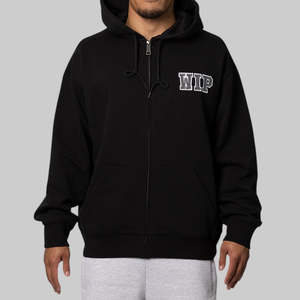 Hooded Mini WIP Sweat Jacket - Black Stone Washed