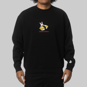 Embroidery Egg Sushi Rabbit Sweatshirt - Black