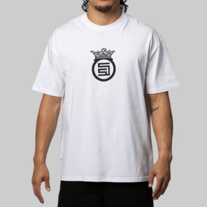 Main Outlet Mens Tops: Crown Dot T-Shirt - White