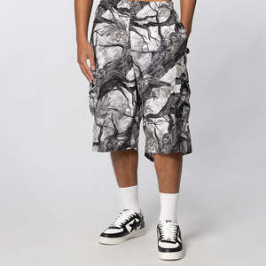 Main Outlet Mens Bottoms: Tree Edge Camo Cargo Short - White