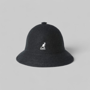 Bucket Hat: Wool Casual Bucket Hat - Black