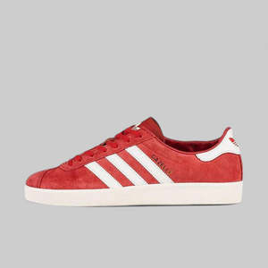 Adidas Terrace Footwear: Gazelle Decon - Scarlet/White