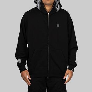 Ape Head One Point Shark Zip Hoodie - Black