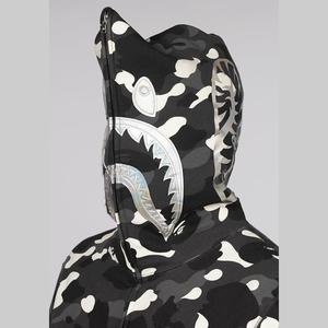 City Camo Shark Full Zip Hoodie - Black