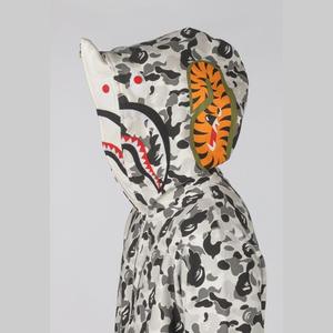 ABC Camo Double Shark Full Zip Hoodie - Grey