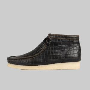 Clarks Tokyo Collection: Wallabee Boot - Black/Croc Distress "Harajuku Pack"