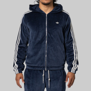 X Wales Bonner Velour Track Jacket - Collegiate Navy