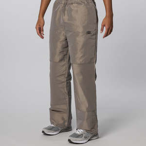 Mens Bottoms New: Check Track Pants - Beige/Black