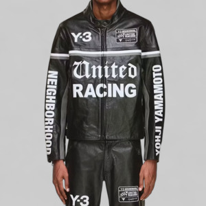 X Neighborhood X Dainese Leather Racer Jacket - Black